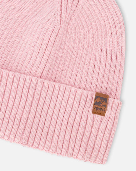 Knit Hat Pale Pink-3