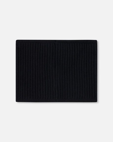 Knit Neckwarmer Black-1