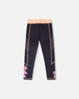 Athletic Leggings In Recycled Polyester Black-1