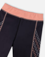 Athletic Leggings In Recycled Polyester Black-2