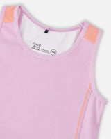Athletic Tank Top In Recycled Polyester Lilac-2