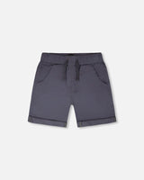 Stretch Twill Shorts Grey-0