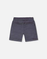 Stretch Twill Shorts Grey-2