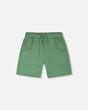Parachute Shorts With Patch Pockets Green-0
