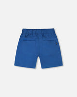 Parachute Shorts With Patch Pockets Dark Blue-3