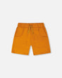 Parachute Shorts With Patch Pockets Burnt Orange-0
