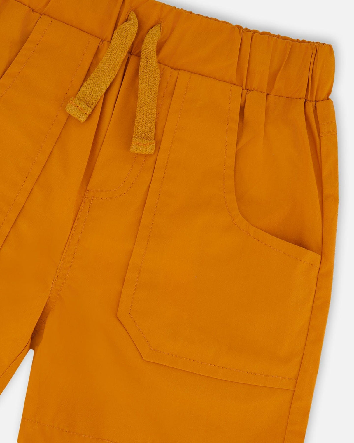 Parachute Shorts With Patch Pockets Burnt Orange-3