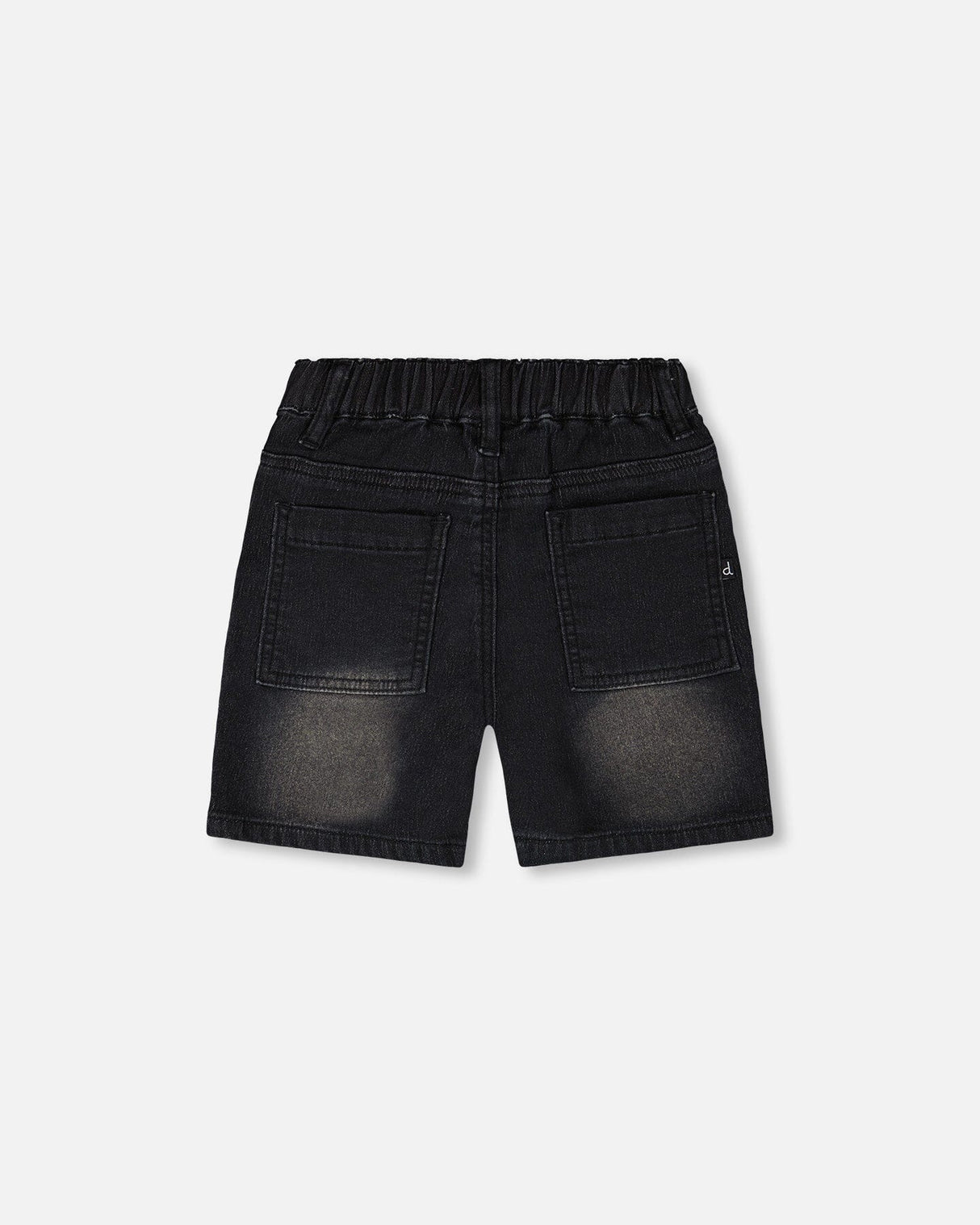 French Terry Grey Denim Shorts-3