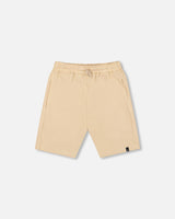 Organic Cotton Jersey Shorts Beige-0