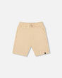 Organic Cotton Jersey Shorts Beige-0