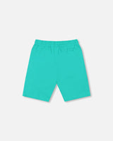 Organic Cotton Jersey Shorts Turquoise-1