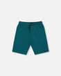 Organic Cotton Jersey Shorts Dark Turquoise-0