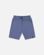 Organic Cotton Jersey Shorts Blue-0