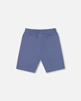 Organic Cotton Jersey Shorts Blue-1