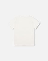 Organic Cotton Jersey T-Shirt Solid Off White-1