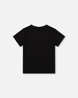 Organic Cotton Jersey T-Shirt Solid Black-1