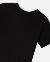 Organic Cotton Jersey T-Shirt Solid Black-2