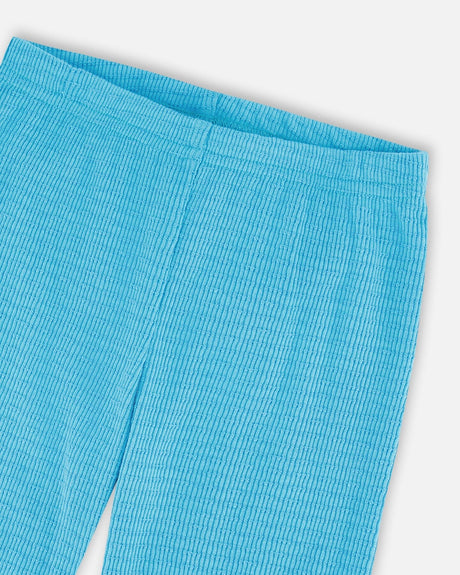 Crinkle Jersey Leggings Blue-3