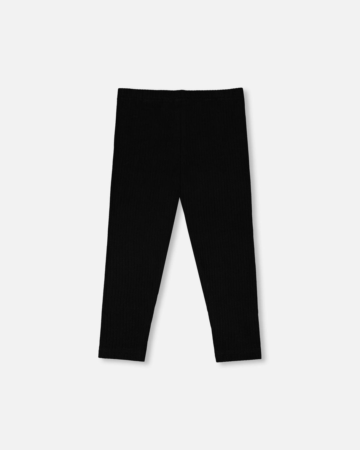Rib Capri Leggings Black-1