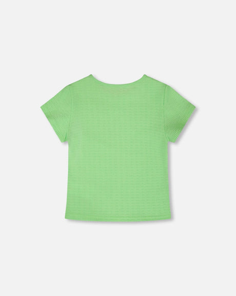 Crinkle Jersey T-Shirt Mint Green-2