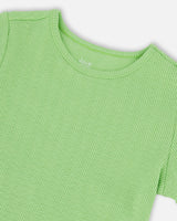 Crinkle Jersey T-Shirt Mint Green-3