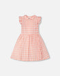 Sleeveless Button Down Dress Pink Gingham-0