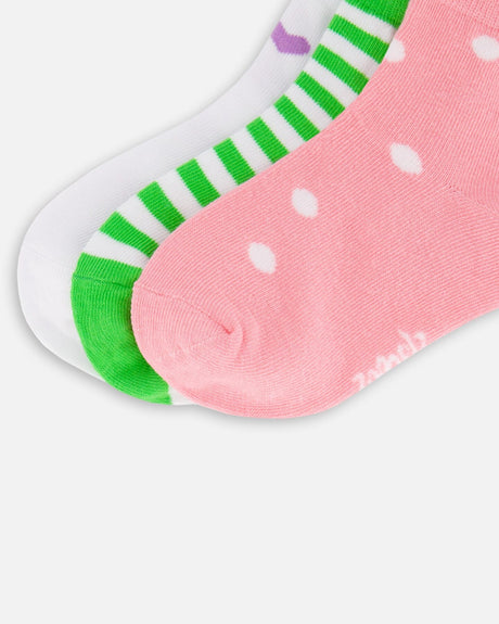 Socks (3 Pairs) Striped Green-3