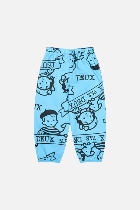 40Th Anniversary Printed Poplin Pant Sky Blue-2