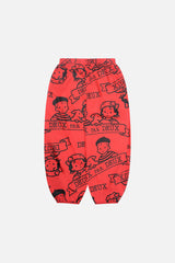 40th Anniversary Adult Printed Poplin Pant Poppy Red-2