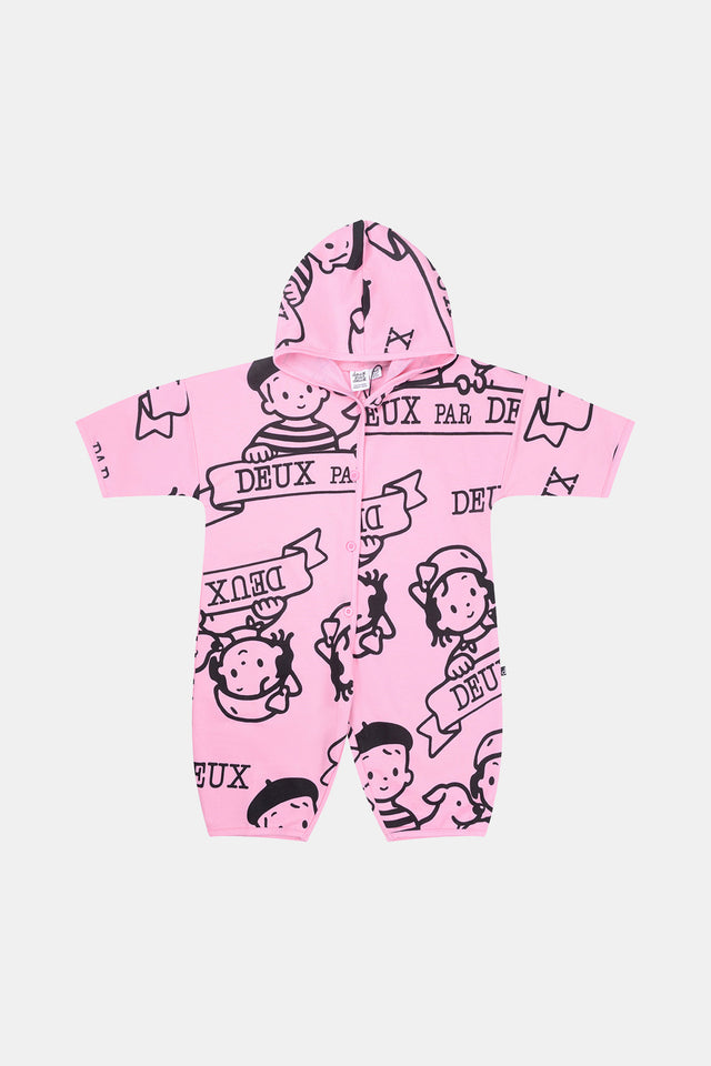 40Th Anniversary Printed Jersey One-Piece Soft Pink-0