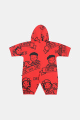 40Th Anniversary Printed Jersey One-Piece Poppy Red-2