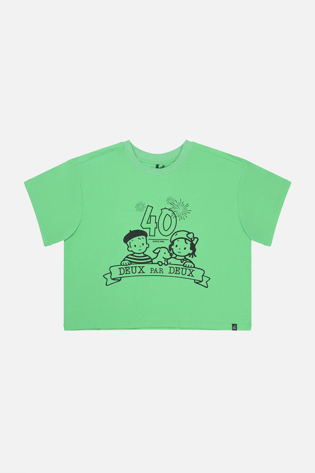 Adult 40Th Anniversary Graphic T-Shirt Green-0