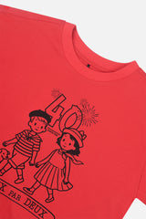 Adult 40Th Anniversary Graphic T-Shirt Poppy Red-4