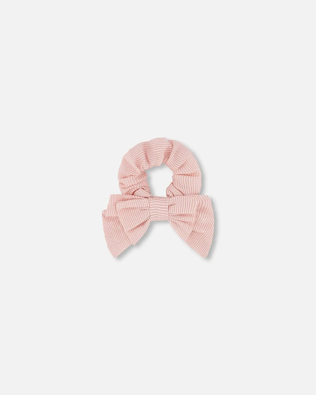 Hair Elastic With Bow Pale Sparkling Pink | Deux par Deux | Jenni Kidz