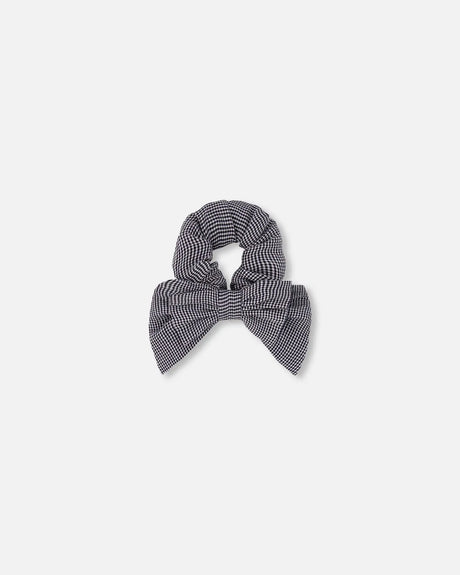 Hair Elastic With Bow Sparkling Black | Deux par Deux | Jenni Kidz