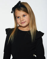 Headband With Glittering Tulle Bow Black | Deux par Deux | Jenni Kidz