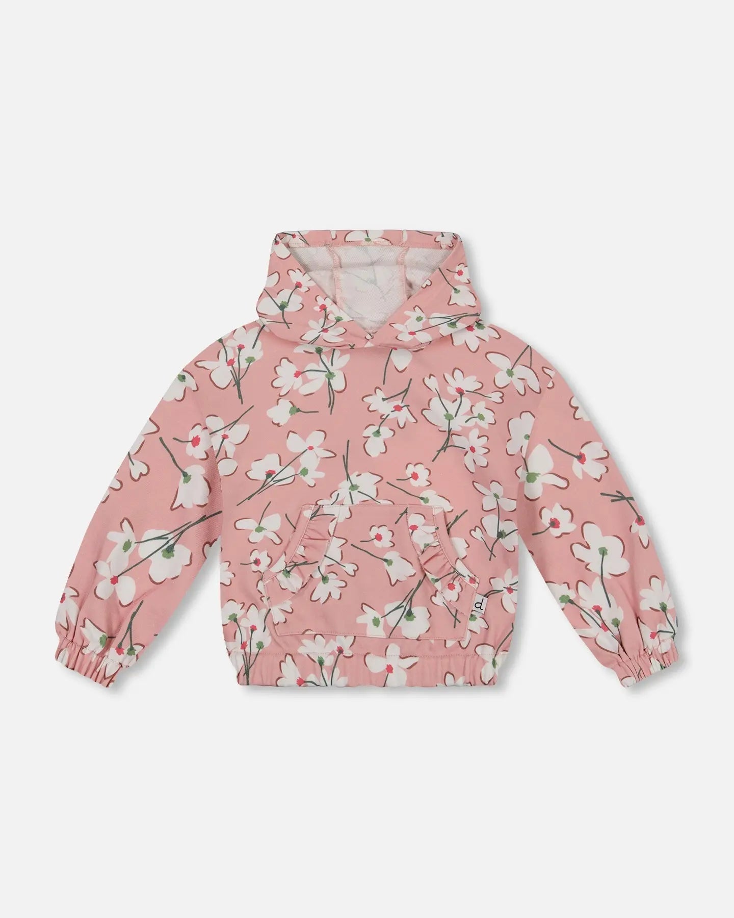 Pink sales floral sweatshirt