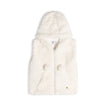 Hooded Sleeveless Fake Fur Vest Off White | Deux par Deux | Jenni Kidz