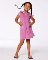 Hooded Terry Beach Dress Candy Pink | Deux par Deux | Jenni Kidz