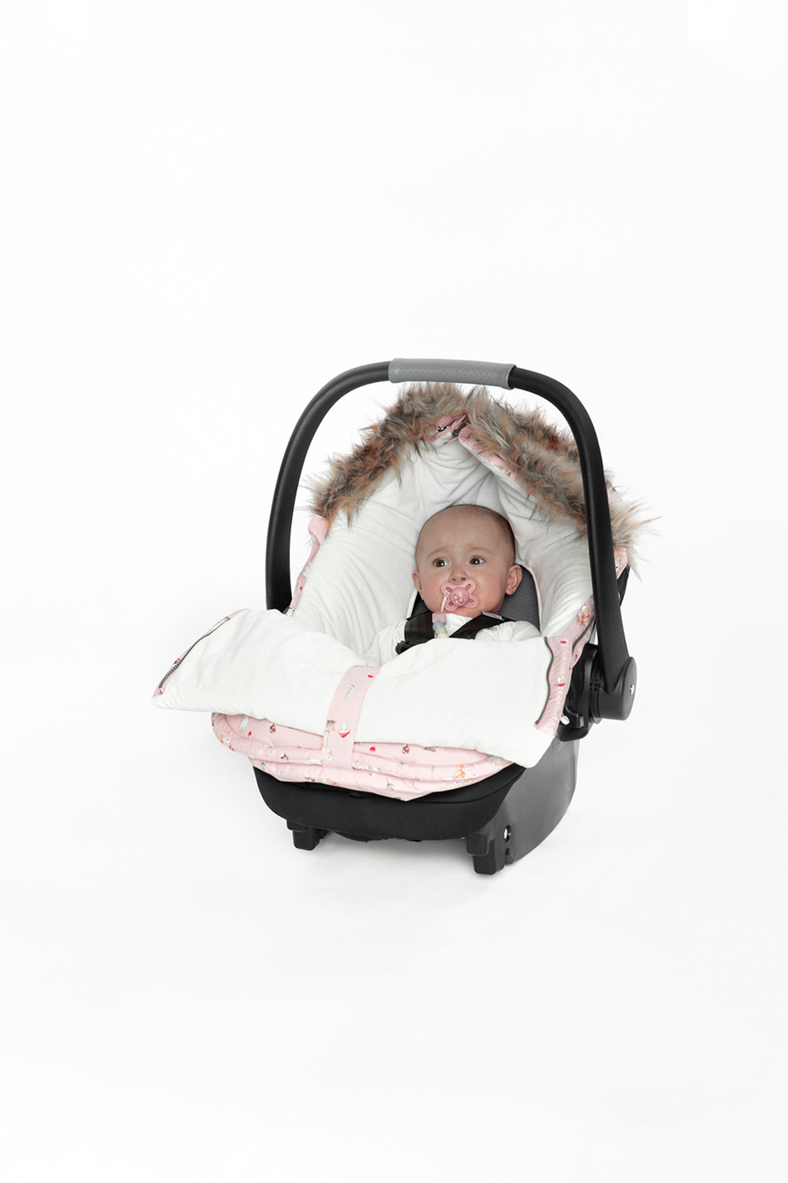 Bunting Bag For Car Seats & Strollers Pink Animal Print-2