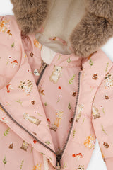 Deux par Deux Baby Two Piece Snowsuit Pink Animal Print