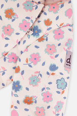 Deux par Deux white floral baby snowsuit, alternate view 8