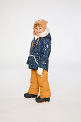Baby Two Piece Snowsuit Blue Printed Teddy Bears-4