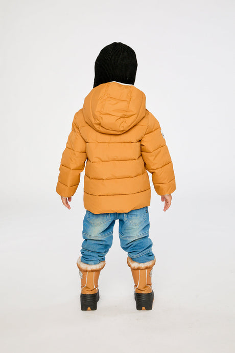 Winter Jacket Adapted For Car Seats Brown Sugar-3