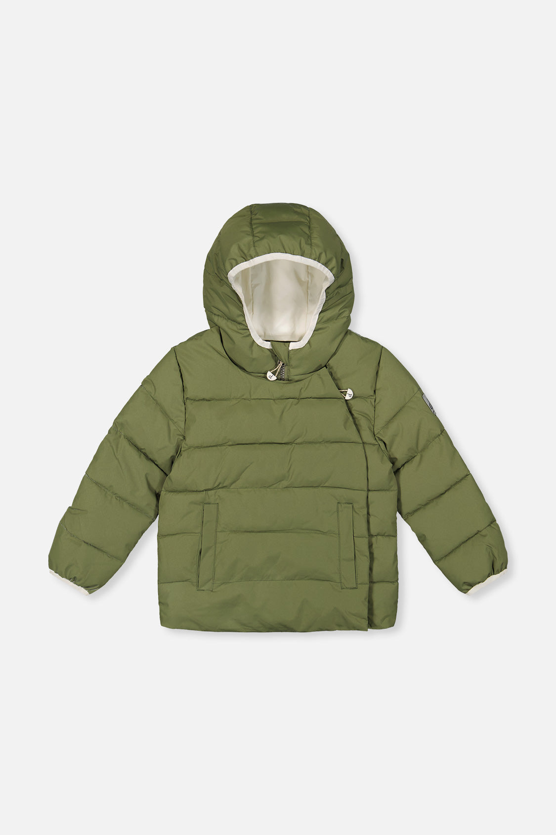Winter Jacket Adapted For Car Seats Olive Green-0