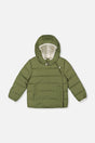 Winter Jacket Adapted For Car Seats Olive Green-0