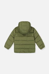 Winter Jacket Adapted For Car Seats Olive Green-4