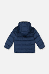 Winter Jacket Adapted For Car Seats Dark Blue-4