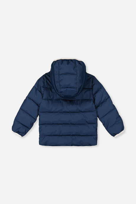 Winter Jacket Adapted For Car Seats Dark Blue-4
