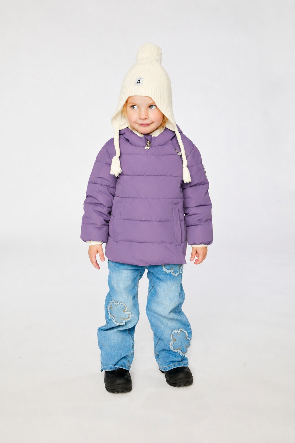 Winter Jacket Adapted For Car Seats Violet-1
